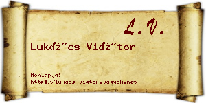 Lukács Viátor névjegykártya